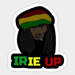 Irie up, Funny, Rasta Sticker